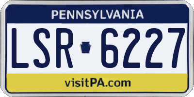 PA license plate LSR6227