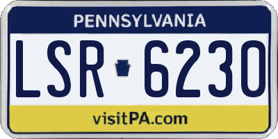 PA license plate LSR6230