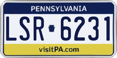 PA license plate LSR6231