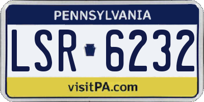PA license plate LSR6232