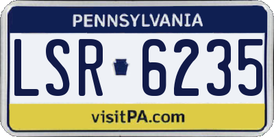 PA license plate LSR6235
