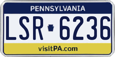 PA license plate LSR6236