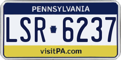 PA license plate LSR6237