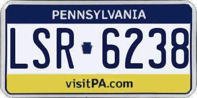 PA license plate LSR6238