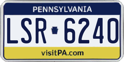 PA license plate LSR6240