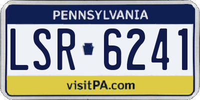 PA license plate LSR6241
