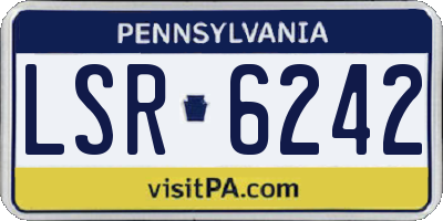 PA license plate LSR6242