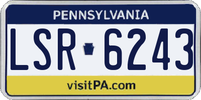 PA license plate LSR6243