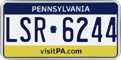 PA license plate LSR6244