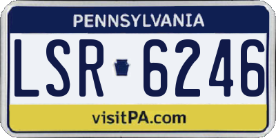 PA license plate LSR6246