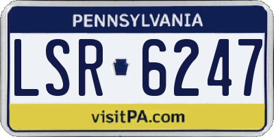 PA license plate LSR6247