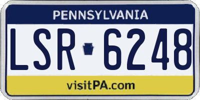 PA license plate LSR6248
