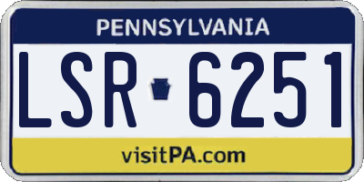 PA license plate LSR6251