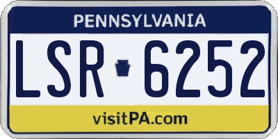 PA license plate LSR6252