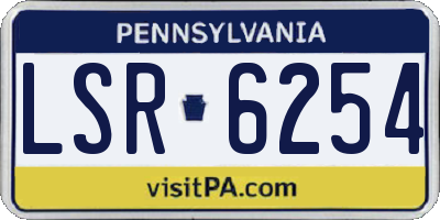 PA license plate LSR6254