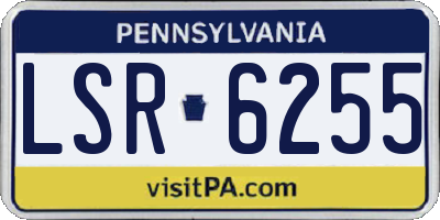 PA license plate LSR6255