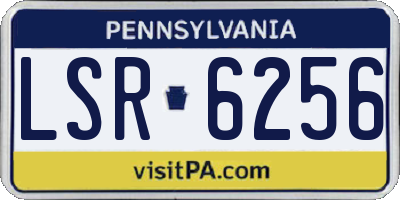 PA license plate LSR6256