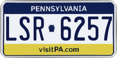 PA license plate LSR6257