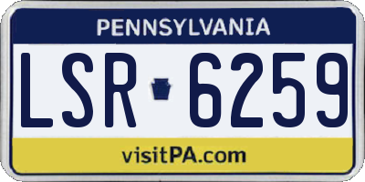 PA license plate LSR6259