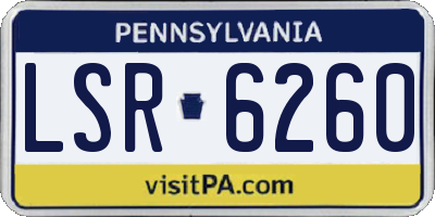 PA license plate LSR6260