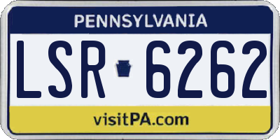 PA license plate LSR6262