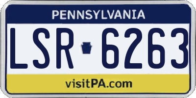 PA license plate LSR6263