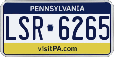 PA license plate LSR6265
