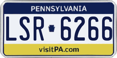PA license plate LSR6266