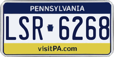 PA license plate LSR6268