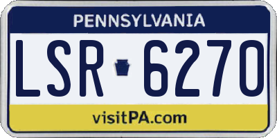 PA license plate LSR6270