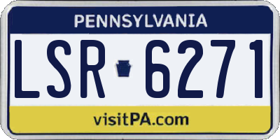 PA license plate LSR6271