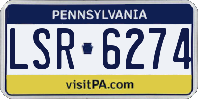 PA license plate LSR6274