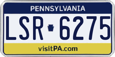PA license plate LSR6275