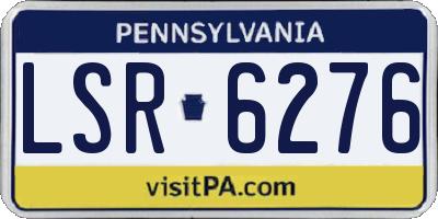 PA license plate LSR6276