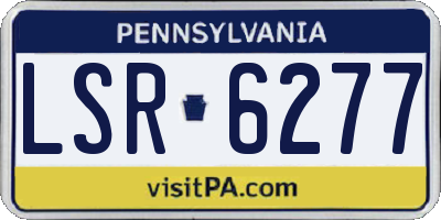 PA license plate LSR6277