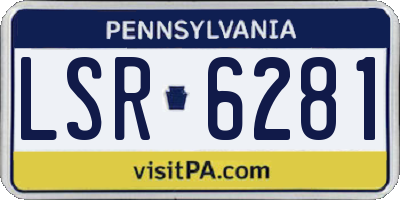 PA license plate LSR6281
