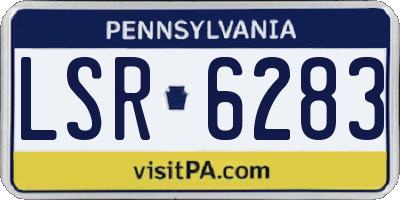 PA license plate LSR6283