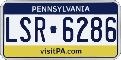 PA license plate LSR6286
