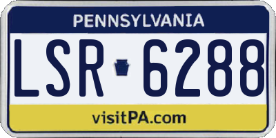 PA license plate LSR6288