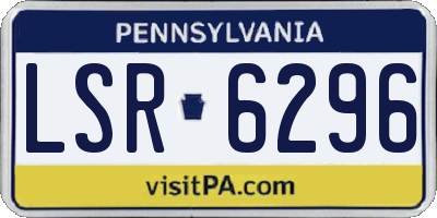 PA license plate LSR6296