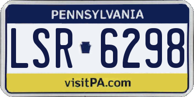 PA license plate LSR6298