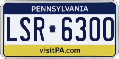 PA license plate LSR6300
