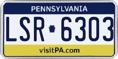 PA license plate LSR6303