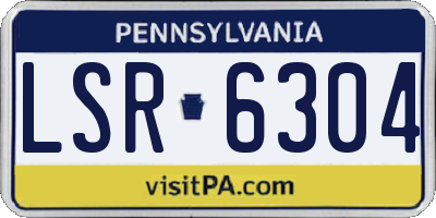 PA license plate LSR6304