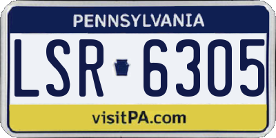 PA license plate LSR6305