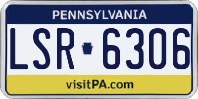 PA license plate LSR6306