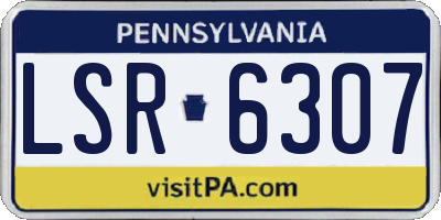 PA license plate LSR6307