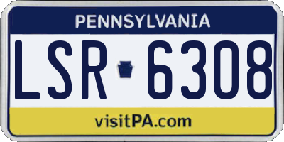 PA license plate LSR6308