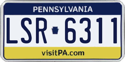 PA license plate LSR6311