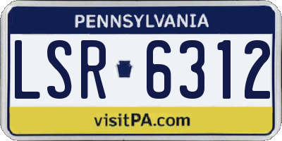 PA license plate LSR6312
